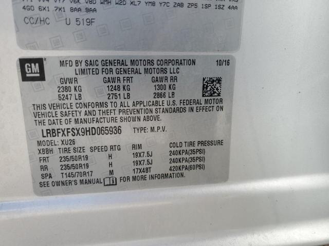 LRBFXFSX9HD065936 - 2017 BUICK ENVISION PREMIUM II Gümüş foto 13