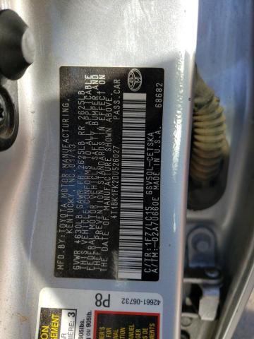 4T1BK1FK2DU526027 - 2013 TOYOTA CAMRY SE SILVER photo 12