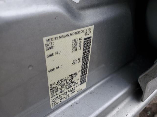 1N4BL4DV2NN381511 - 2022 NISSAN ALTIMA SV SILVER photo 12