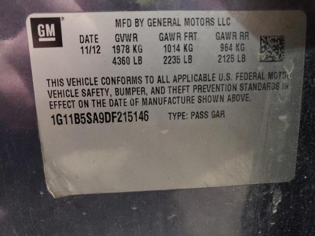 1G11B5SA9DF215146 - 2013 CHEVROLET MALIBU LS BLUE photo 12