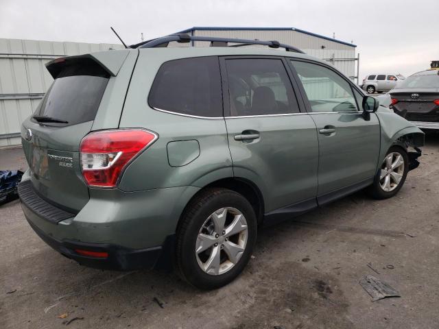 JF2SJAHC7FH512456 - 2015 SUBARU FORESTER 2.5I LIMITED GREEN photo 3