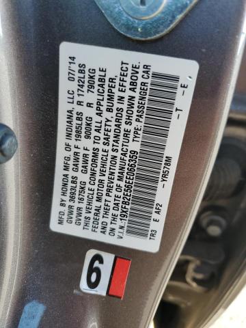 19XFB2E56EE066359 - 2014 HONDA CIVIC LX CHARCOAL photo 12