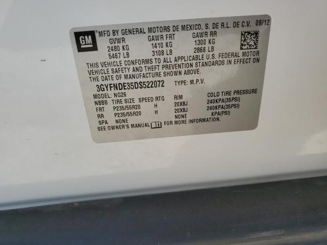 3GYFNDE35DS522072 - 2013 CADILLAC SRX PERFORMANCE COLLECTION Blanc photo 13