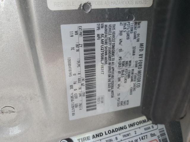 5LMFU27558LJ18317 - 2008 LINCOLN NAVIGATOR 银色 照片 13