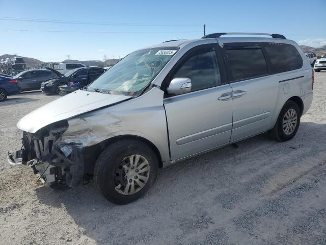 KNDMG4C72E6540175 - 2014 KIA SEDONA LX SILVER photo 1