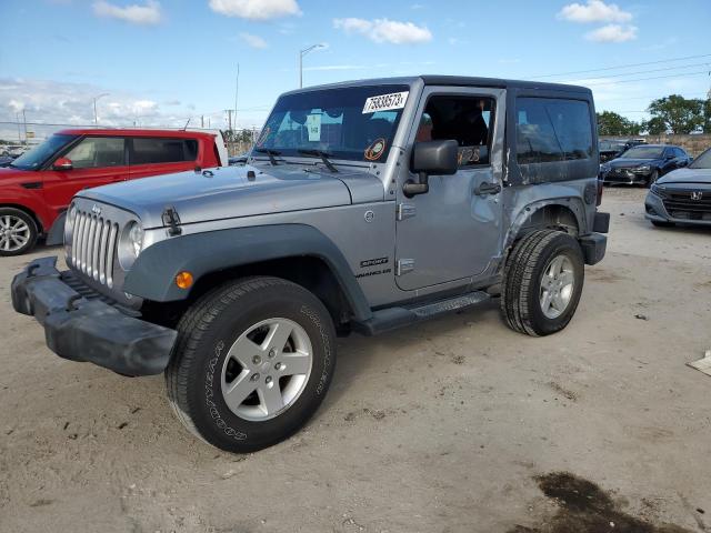 1C4AJWAG4GL330376 - 2016 JEEP WRANGLER SPORT SILVER photo 1