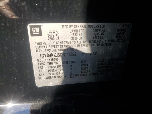 1GYS4KKJ5GR113022 - 2016 CADILLAC ESCALADE ESV PLATINUM შავი ფოტო 14