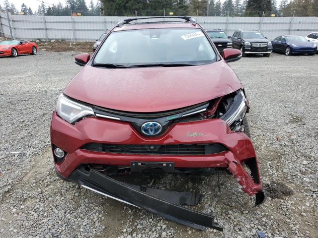 JTMDJREV2JD229328 - 2018 TOYOTA RAV4 HV LIMITED RED photo 5