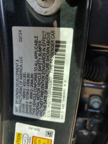 1HGCY1F29RA043877 - 2024 HONDA ACCORD LX GRAY photo 12