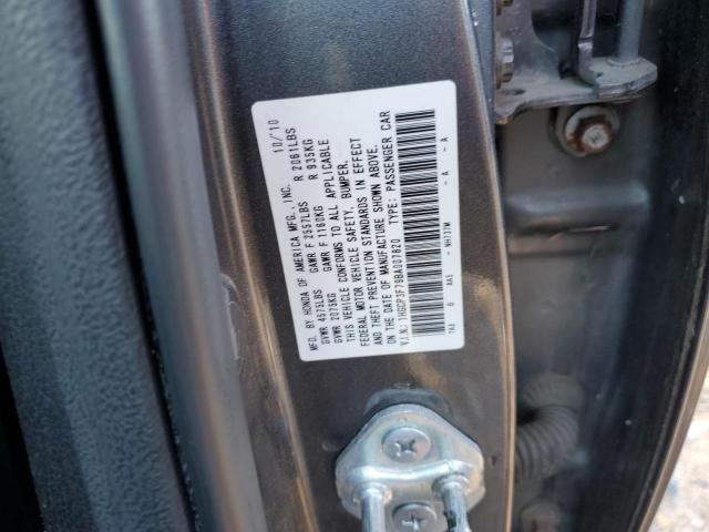 1HGCP3F79BA007820 - 2011 HONDA ACCORD EX GRAY photo 12