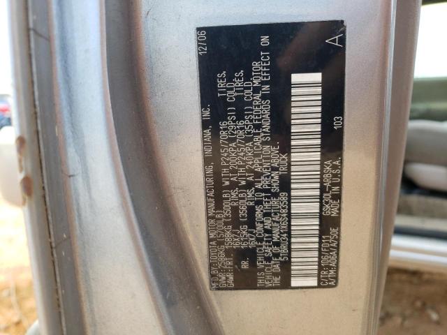 5TBRU341X6S483589 - 2006 TOYOTA TUNDRA ACCESS CAB SR5 GRAY photo 12