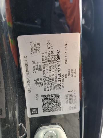 1GCGTEENXM1105961 - 2021 CHEVROLET COLORADO ZR2 BLACK photo 12