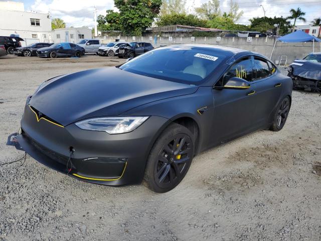 5YJSA1E64NF460943 - 2022 TESLA MODEL S Սև լուսանկար 1