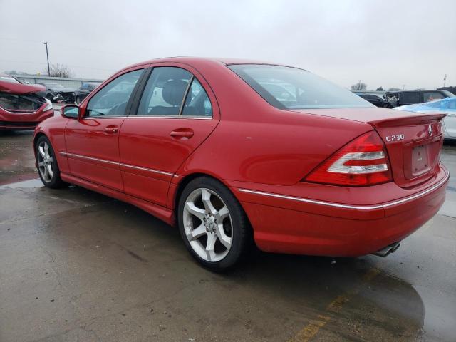 WDBRF52H57F905961 - 2007 MERCEDES-BENZ C 230 RED photo 2