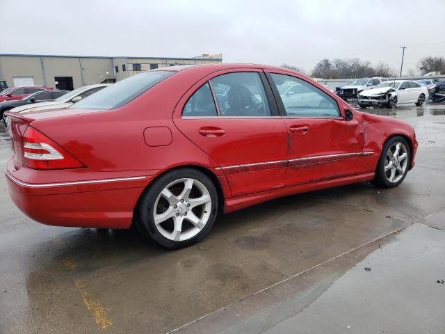 WDBRF52H57F905961 - 2007 MERCEDES-BENZ C 230 RED photo 3