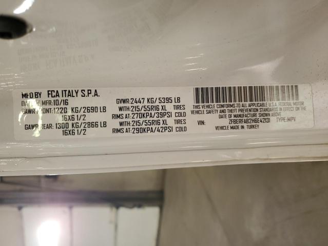 ZFBERFAB2H6E42131 - 2017 RAM PROMASTER თეთრი ფოტო 13