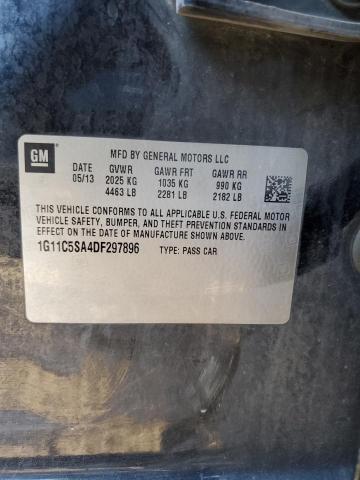 1G11C5SA4DF297896 - 2013 CHEVROLET MALIBU 1LT BLACK photo 12