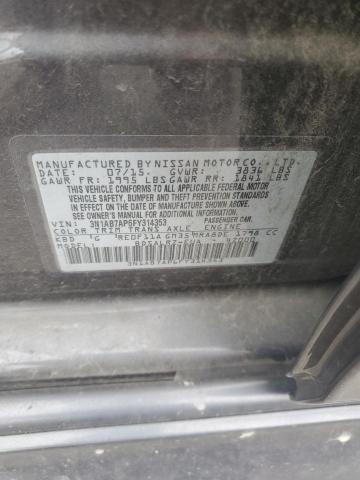 3N1AB7AP6FY314353 - 2015 NISSAN SENTRA S GRAY photo 12