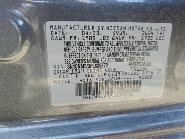 3N1CN8EV3PL839870 - 2023 NISSAN VERSA SV CHARCOAL photo 13