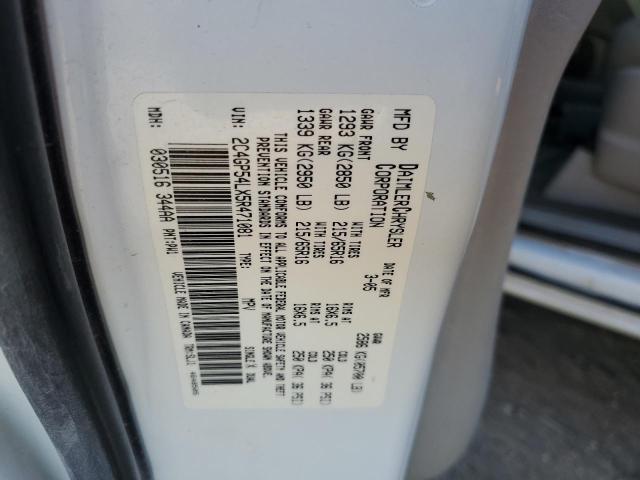 2C4GP54LX5R471081 - 2005 CHRYSLER TOWN & COU TOURING თეთრი ფოტო 12