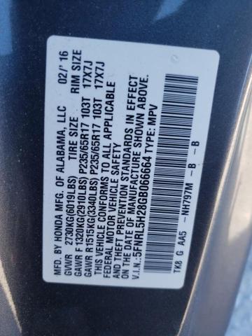 5FNRL5H28GB066664 - 2016 HONDA ODYSSEY LX GRAY photo 14