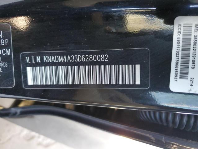 KNADM4A33D6280082 - 2013 KIA RIO LX BLACK photo 12