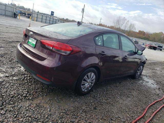 3KPFK4A77HE139505 - 2017 KIA FORTE LX BURGUNDY photo 3