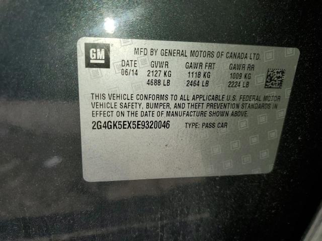 2G4GK5EX5E9320046 - 2014 BUICK REGAL GRAY photo 13