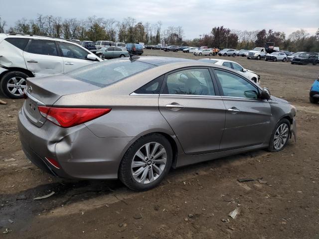 5NPEC4AC0EH947143 - 2014 HYUNDAI SONATA SE GRAY photo 3