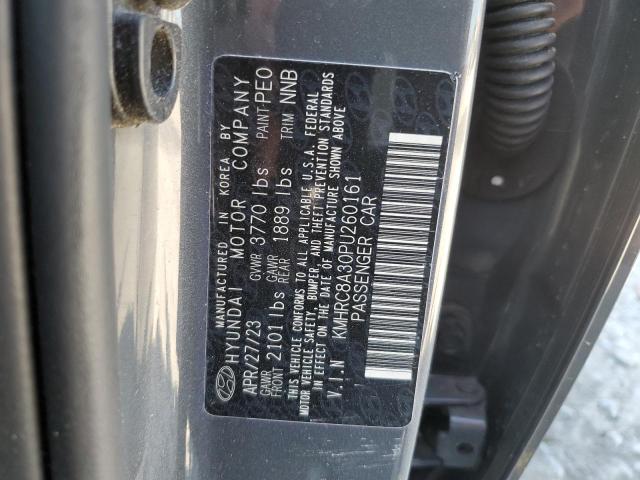 KMHRC8A30PU260161 - 2023 HYUNDAI VENUE SEL GRAY photo 14