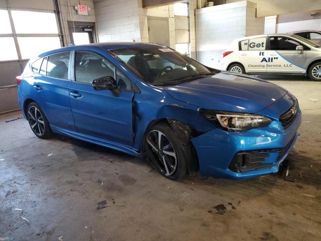 4S3GTAM63L3731356 - 2020 SUBARU IMPREZA SPORT BLUE photo 4