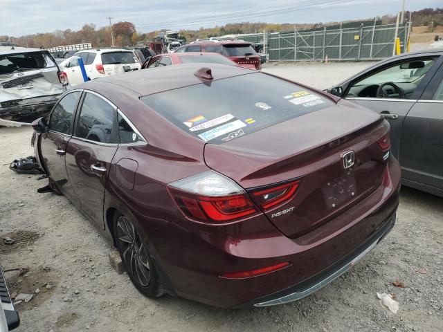 19XZE4F97KE020309 - 2019 HONDA INSIGHT TOURING MAROON photo 2