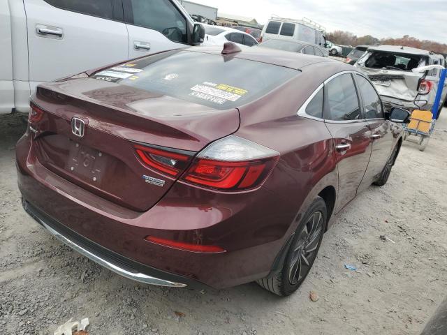 19XZE4F97KE020309 - 2019 HONDA INSIGHT TOURING MAROON photo 3