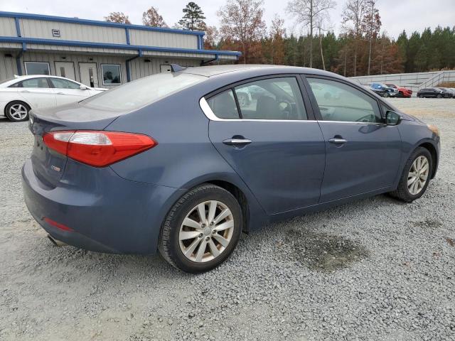 KNAFX4A87E5047115 - 2014 KIA FORTE EX BLUE photo 3