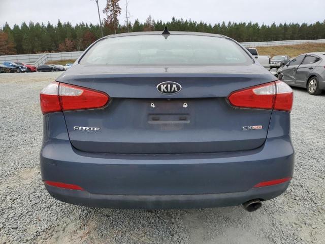 KNAFX4A87E5047115 - 2014 KIA FORTE EX BLUE photo 6