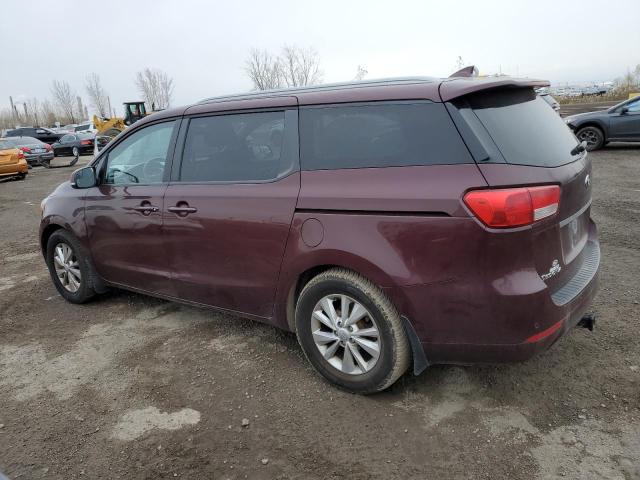 KNDMB5C10F6017528 - 2015 KIA SEDONA LX BURGUNDY photo 2