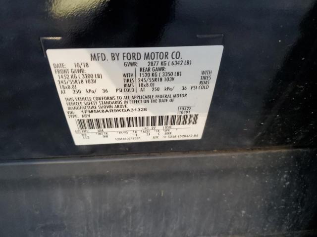 1FM5K8AR9KGA31328 - 2019 FORD EXPLORER POLICE INTERCEPTOR 黑色 照片 14