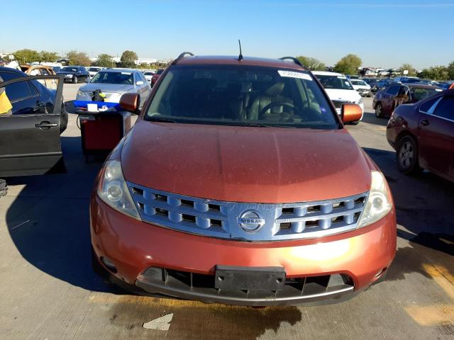 JN8AZ08T25W315125 - 2005 NISSAN MURANO SL ORANGE photo 5