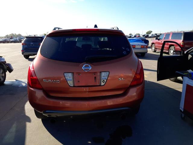 JN8AZ08T25W315125 - 2005 NISSAN MURANO SL ORANGE photo 6