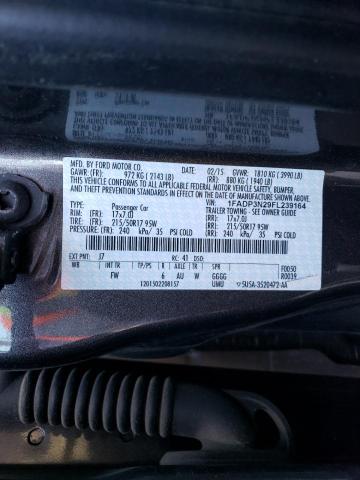 1FADP3N29FL239164 - 2015 FORD FOCUS TITANIUM GRAY photo 13