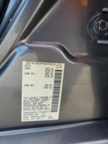 1N4BL4BV5LC203653 - 2020 NISSAN ALTIMA S GRAY photo 13