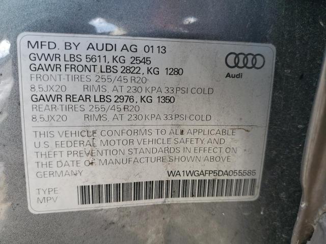 WA1WGAFP5DA055585 - 2013 AUDI Q5 PRESTIGE GRAY photo 13