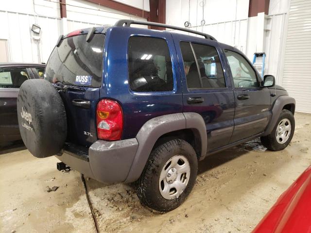 1J4GL48K44W282207 - 2004 JEEP LIBERTY SPORT BLUE photo 3