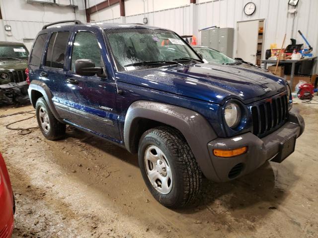 1J4GL48K44W282207 - 2004 JEEP LIBERTY SPORT BLUE photo 4