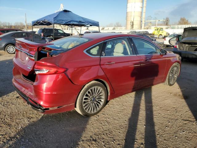 3FA6P0K99HR146772 - 2017 FORD FUSION TITANIUM RED photo 3