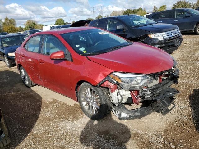 2T1BURHE0EC191031 - 2014 TOYOTA COROLLA L RED photo 4