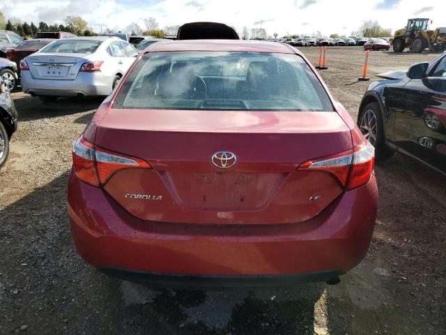 2T1BURHE0EC191031 - 2014 TOYOTA COROLLA L RED photo 6