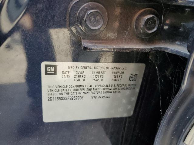 2G1165S33F9252906 - 2015 CHEVROLET IMPALA LTZ GRAY photo 12