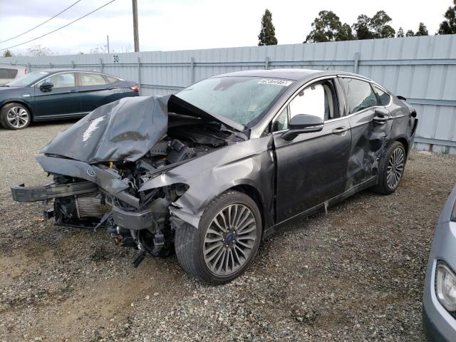 3FA6P0K97HR277005 - 2017 FORD FUSION TITANIUM GRAY photo 1