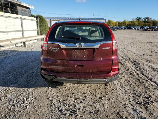 2HKRM4H31FH628887 - 2015 HONDA CR-V LX MAROON photo 6